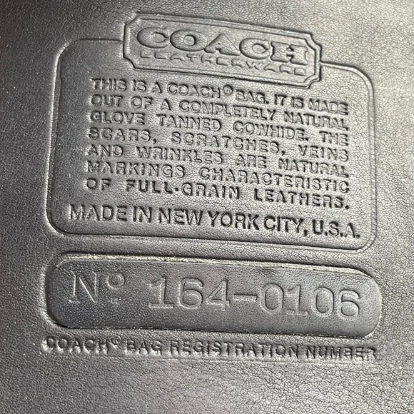 Vintage Coach NYC Lobster Art Slim Leather satchel Handbag 1970’s - Picture 16 of 16